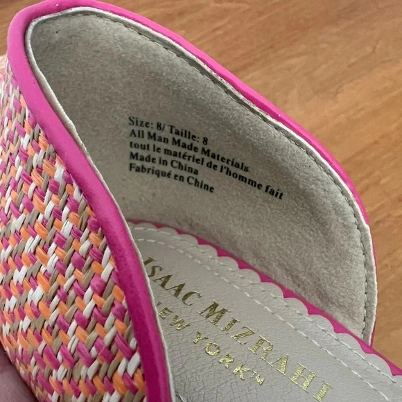 Isaac Mizrahi Shoes | Flat Woven Style Pink, Orange & Beige  | Size 8 - Picture 5 of 8